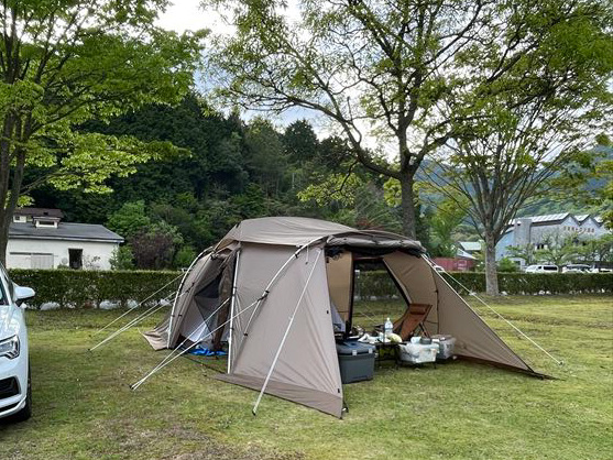 秋吉台キャンプ場の風景／諫早市の工務店・本多工務店社長のGW旅